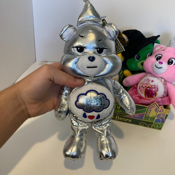 Care Bears X Wicked Fun Size Plush Set No Lion W Display Glinda Elphaba Tin Man - Picture 3 of 16